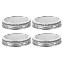 Roestvrijstalen deksels voor kiempotten (4 stuks)