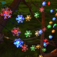 Snowflake String Lights 10ft 20 LED Battery Waterproof