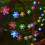 Snowflake String Lights 10ft 20 LED Battery Waterproof 1