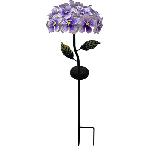 Solcelledrevet LED-haveblomstlampe rustfrit stål plastik 60 cm