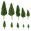 OUNONA model trees for train railway micro-landscape 20 pcs 1