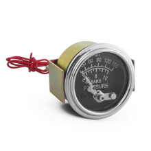2" 52mm Mechanical Oil Press Gauge 0-150PSI/0-10bar Oil Pressure Press Manually Set Alarms Car Meter Yellow Light 1/8NPT