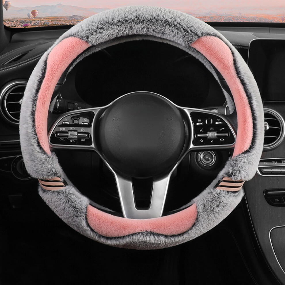 Comefolife Fluffy Steering Wheel Cover 14-15 Inch 9329345618406