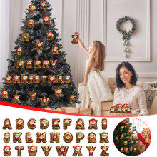Enfeites de Natal com o Alfabeto Personalizados (26 Letras)