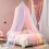 Rainbow Bed Canopy with Lights for Girls, Queen Size 3