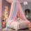 Rainbow Bed Canopy with Lights for Girls, Queen Size 4
