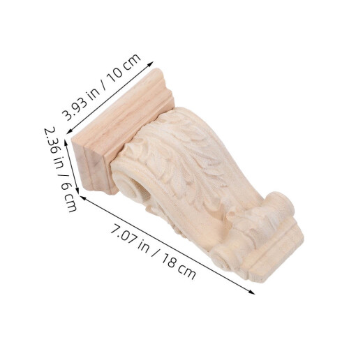 ménsula rústica de madera tallada de estilo europeo (1 pieza) 1