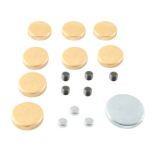 Engine Freeze Plug Kit Brass Freeze Frost Expansion Plug Parts MPE-100BR for Chevy Small Block 283ci 305ci 327ci 350ci