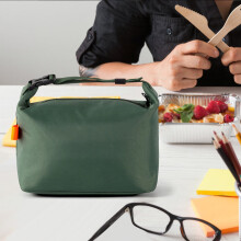 Borsa termica isolante per il pranzo, verde militare, grande capacità, impermeabile