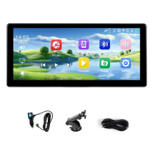 8.9inch 4K Adjustable Dash Cam Wireless Carplay Android Auto Car DVR GPS FM AUX Video Recorder Monitor