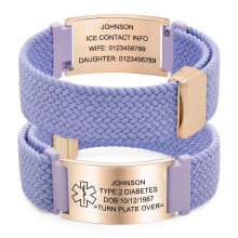 (Style-6, BLOOD THINNER) Personalized Medical Alert ID Bracelet Emergency Bangle Wristband Custom Engrave