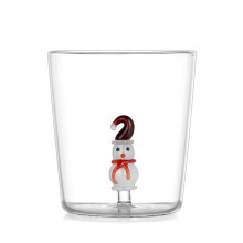 Caneca de Vidro Festiva com Guirlanda de Natal 3D 350ml