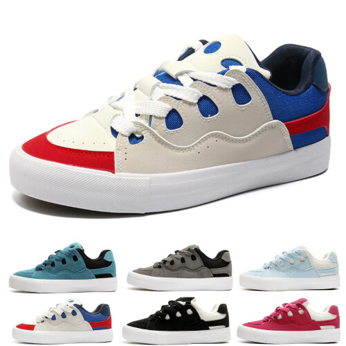 Retro platform sneakers voor dames met antislip vetersluiting