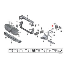 Condotto Aria Interno Anteriore Auto per Serie 7 G11 G12 2015-2019 Pannello Laterale Canale Aria Interno 51747347376 Destro