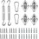 Kit de ferragens para vela de sombra, formato retangular/quadrado de 6 polegadas (316) 1