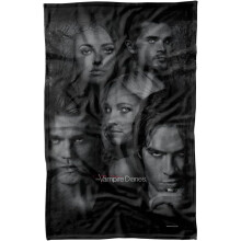 Fleece deken met Vampire Diaries-print, 36 x 58 inch.
