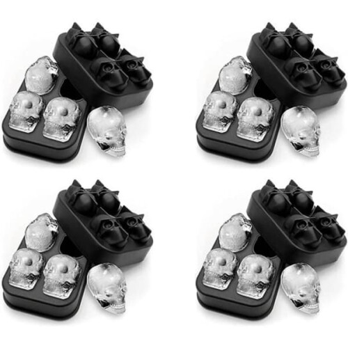 Moule à glaçons en forme de crâne pour whisky (lot de 2) 2