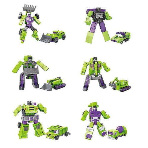 Set 6in1Toys Constructicon Devastator trasformato - Arancione 1