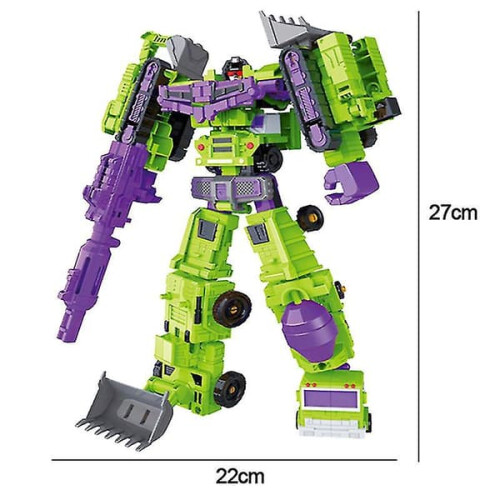 Set 6in1Toys Constructicon Devastator trasformato - Arancione 2