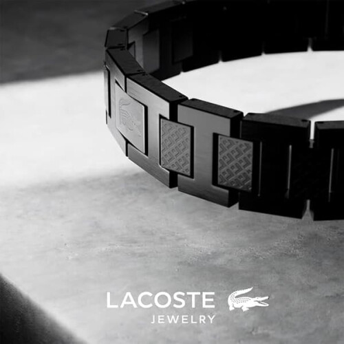 Stainless Steel Link Bracelet with Petit Piqué Pattern 2