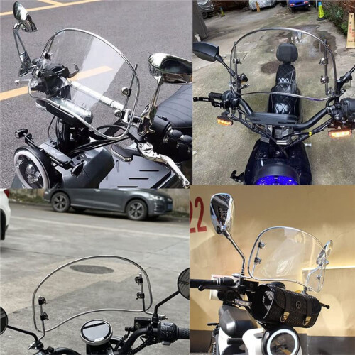 Motorcycle Modification 3.0pmma Front Windshield Deflector Universal Scooter Windshield Windscreen Windproof Cover A 2