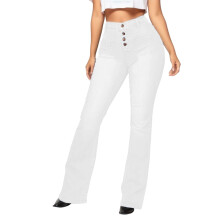 Damjeans med stretch och utsvängda ben, storlekar 18+