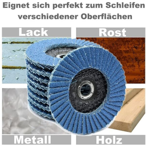 Flap Discs 76x10mm Grit 60/80/120 5-pack 2