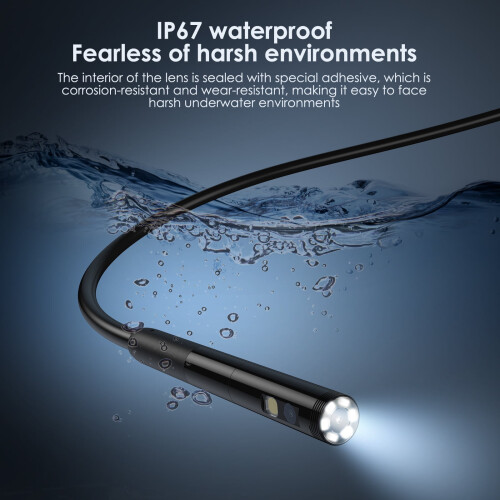 Cameră industrială tip șarpe IP67, rezistentă la apă, 19201440, tip C