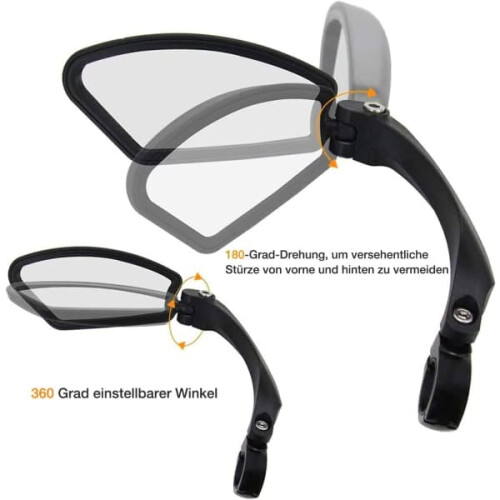Bicycle Handlebar Mirror Stainless Steel 21-26mm 1