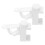 Curtain Rod Brackets Plastic Adjustable 2 pcs 1