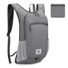 Opvouwbare wandelrugzak van 16 liter, lichtgewicht dagrugzak, grijs