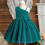 Robe de concours verte sans manches pour filles de 6 à 7 ans 1