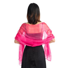 Lenço feminino de cor sólida para usar à noite.