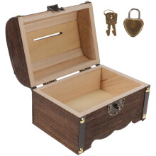 Houten schatkist met slot voor kinderen (1 set)