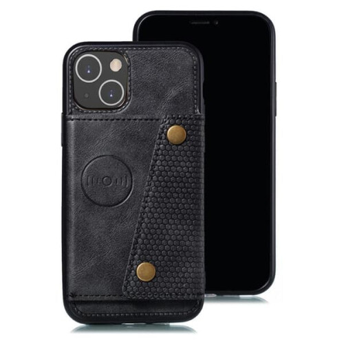 Compatível com iPhone 13 Mini - Capa lisa e bem projetada com porta-cartões, vermelha 1