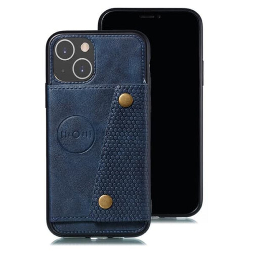 Compatível com iPhone 13 Mini - Capa lisa e bem projetada com porta-cartões, vermelha 2