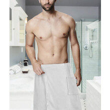Herren-Badetuch aus Baumwollfrottee, Weiß, XXL