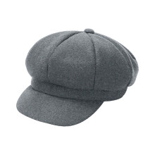 Béret d'hiver pour femme, bonnet chaud en laine à dôme tendance