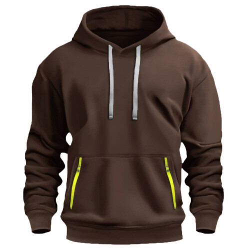 Herren-Hoodie-Sweatshirt, lässiger, leichter Pullover mit 2