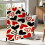 Valentinspledd boho hjerter rød svart fleece 6