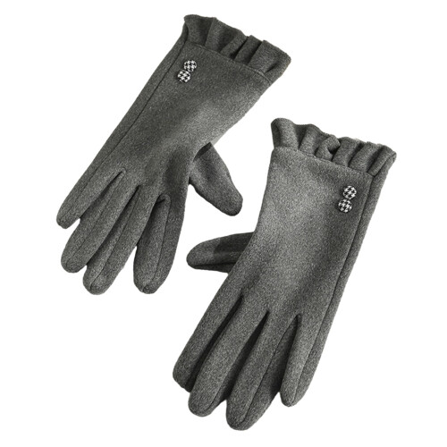 Winter-Touchscreen-Handschuhe für Damen, Einheitsgröße, Grau