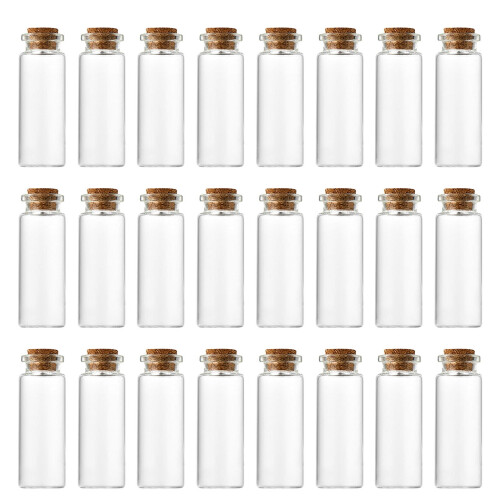 Mini üvegpalackok parafa dugóval 10ml