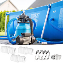 Ensemble de raccords pour tuyau de piscine en plastique et acier inoxydable (9 pièces)