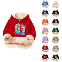 Sudadera con capucha infantil de felpa con estampado multicolor