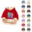 Kinder-Kapuzenpullover aus Fleece mit mehrfarbigem Print 1