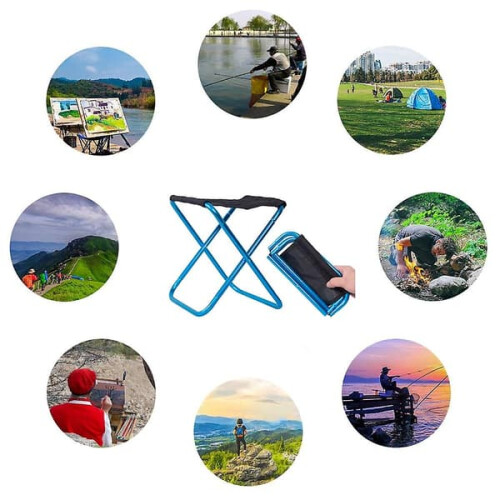 Portable folding stool lightweight outdoor 1-pack 2