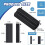 Universal Handle Grip NBR Rubber Foam Black 4 pcs 2