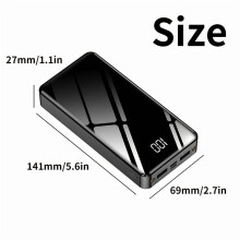 50000mAh powerbank met LED-display en 4 poorten