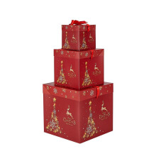 Weihnachts-Stapelgeschenkbox-Set, 3-teilig
