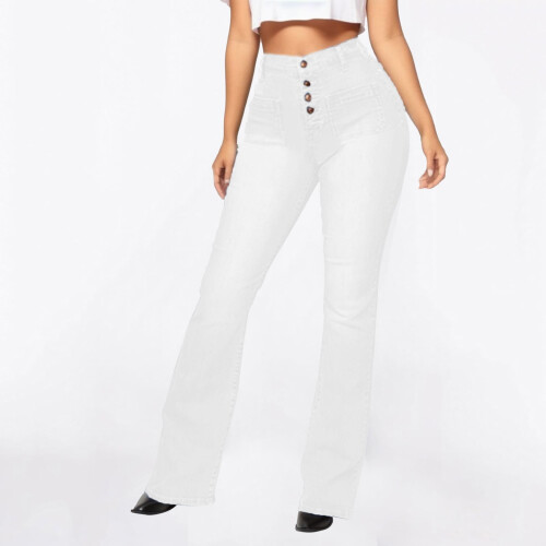 Damjeans med stretch och utsvängda ben, storlekar 18+ 1